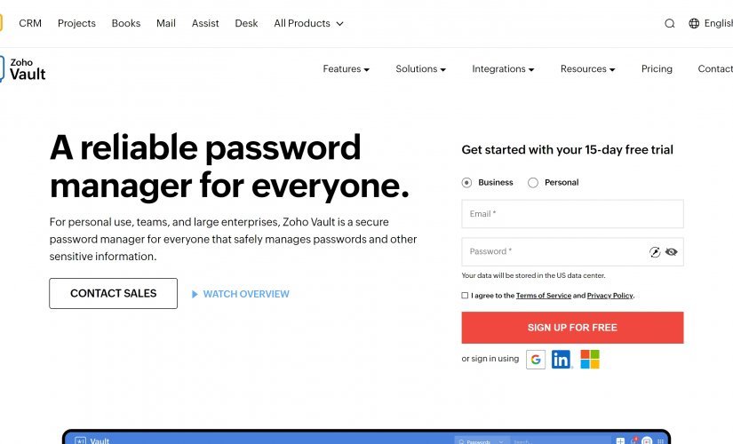 Zoho Vault
